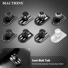 Rear Fender Seat Bolt Screw Nut Tab Kit Mount Knob Cover Harley Davidson Dyna Sportster XL Touring FLHR Softail