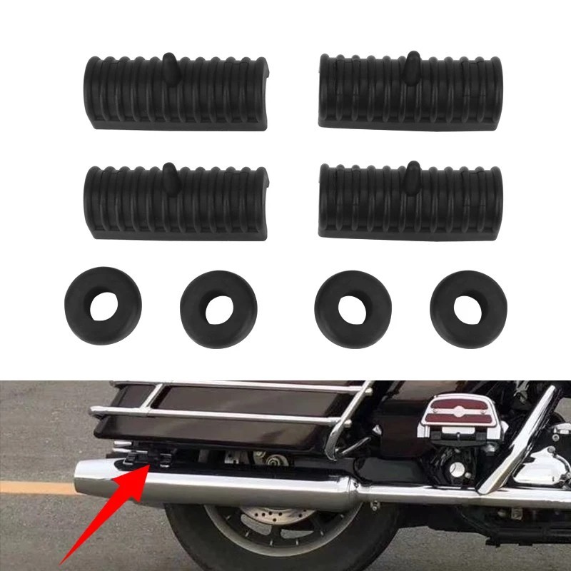 Rubber Grommet Support Cushion Hard Saddlebag Cover For Harley Touring Road King Electra Street Glide FLHT 1994-2013